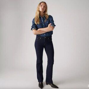 Levi's NWT Classic Bootcut Jeans 20W S Dark Wash Denim Plus Size Stretch Indigo